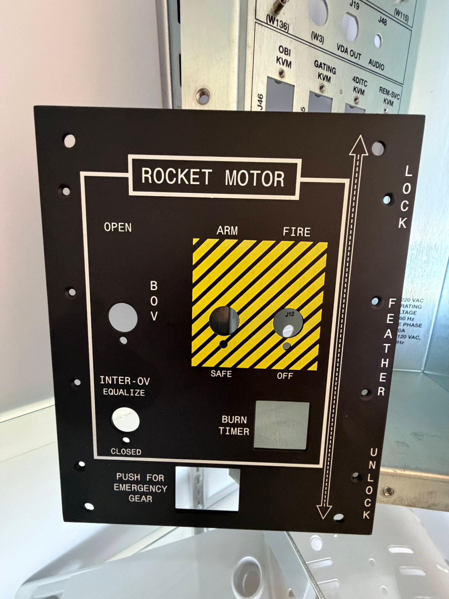 Industrial control panel with detailed multi-color silk-screen printing